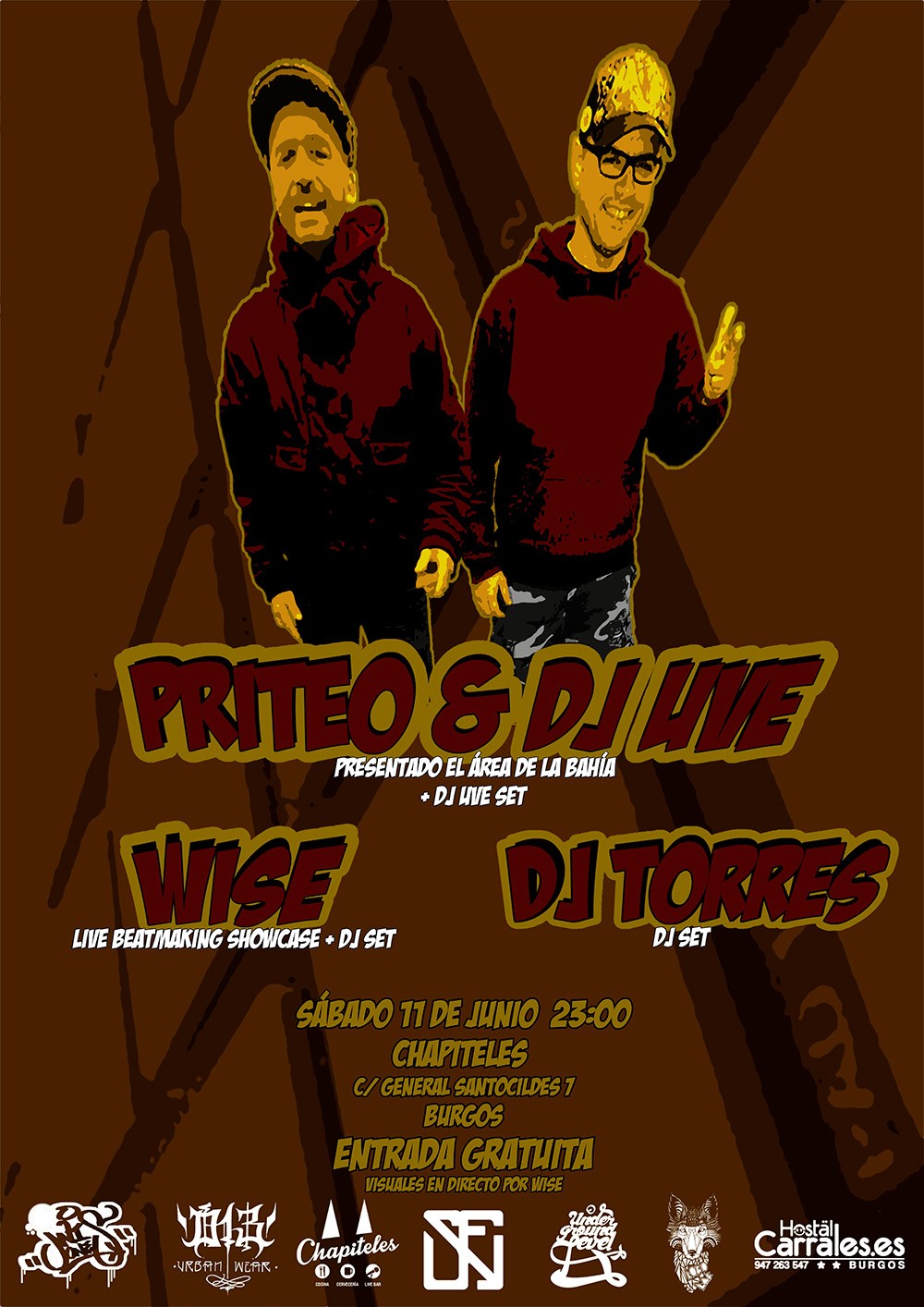 Priteo y DJ UVE en Burgos