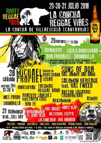 Cartel de La Concha Reggae Vibes 2016