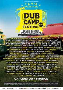 Cartel completo del Dub Camp Festival 2016