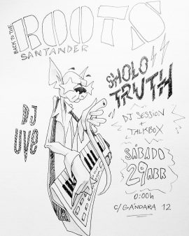 Ilustración de Sholo Truth para la fiesta.