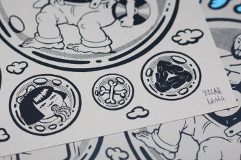 Lámina firmada por Óscar Lanza