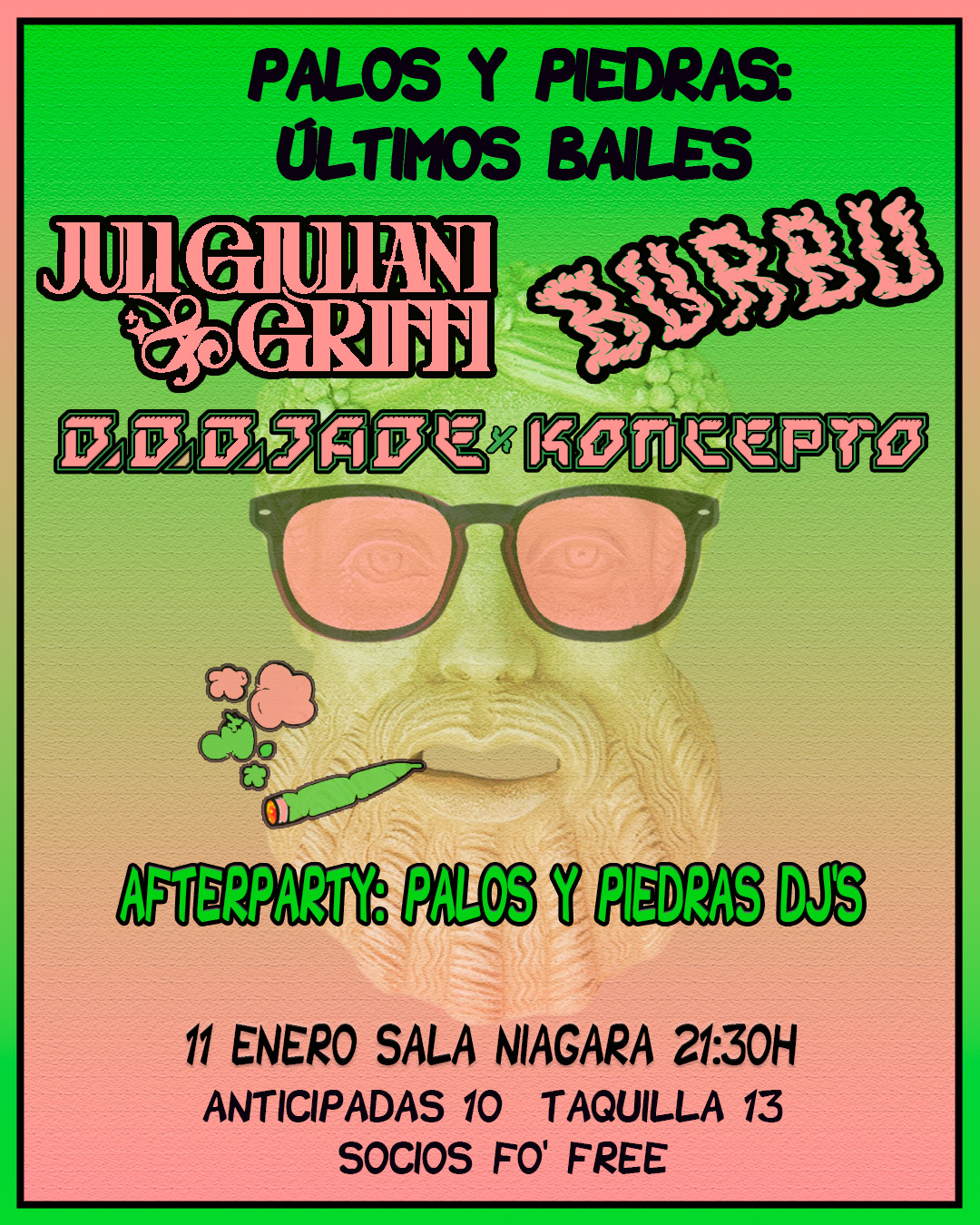 Juli Giuliani y Griffi en Santander junto a BURBU y D.D.D. Jade y Koncepto