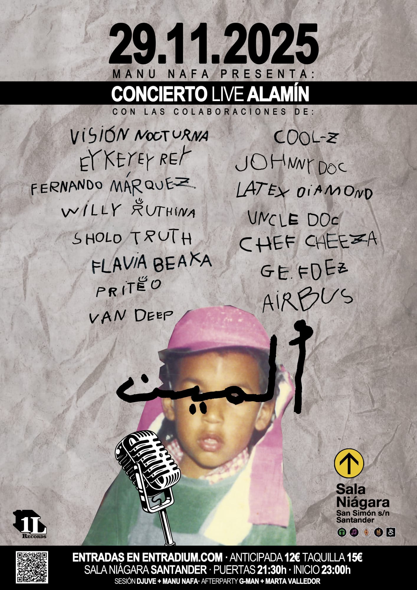 Cartel del concierto de presentación de Alamín