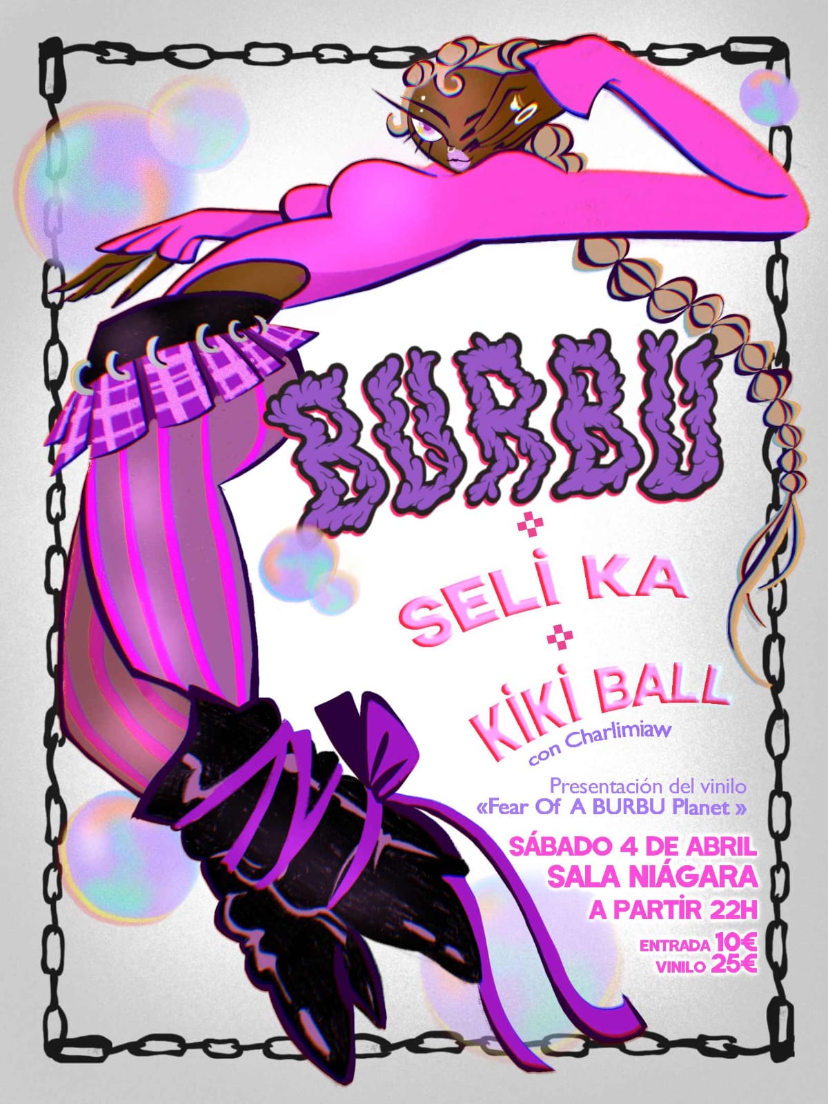 Presentación de «Fear Of A BURBU Planet»: Concierto de BURBU + Seli Ka + Kiki Ball en Santander